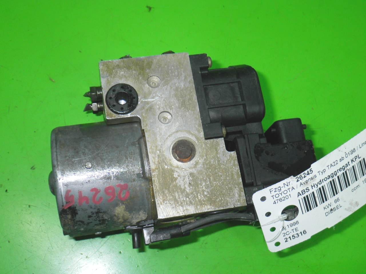 ABS Hydroaggregat TOYOTA AVENSIS Station Wagon (_T22_) 2.0 TD (CT220_) 273004229 - 215316