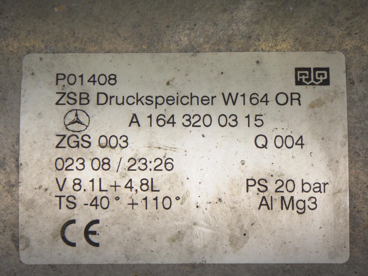 Druckspeicher ASD MERCEDES-BENZ GL-KLASSE (X164) GL 320 CDI 4-matic (164.822) A1643200315 - 332905