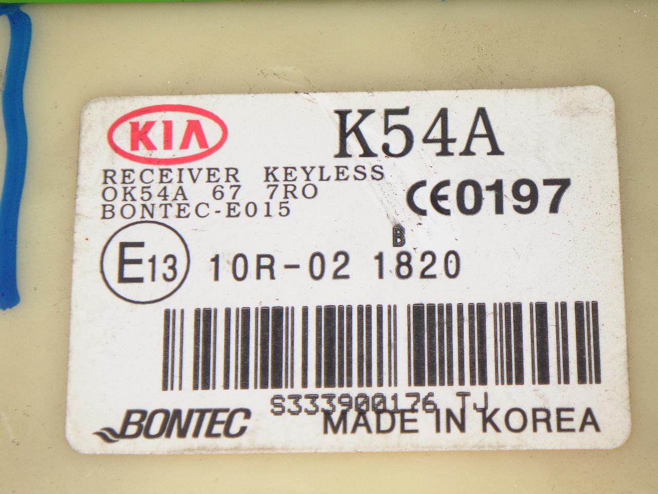 Antenne Empfänger Sensor Keyless Go KIA CARNIVAL II (GQ) 2.9 CRDi OK54A677R0 - 311320