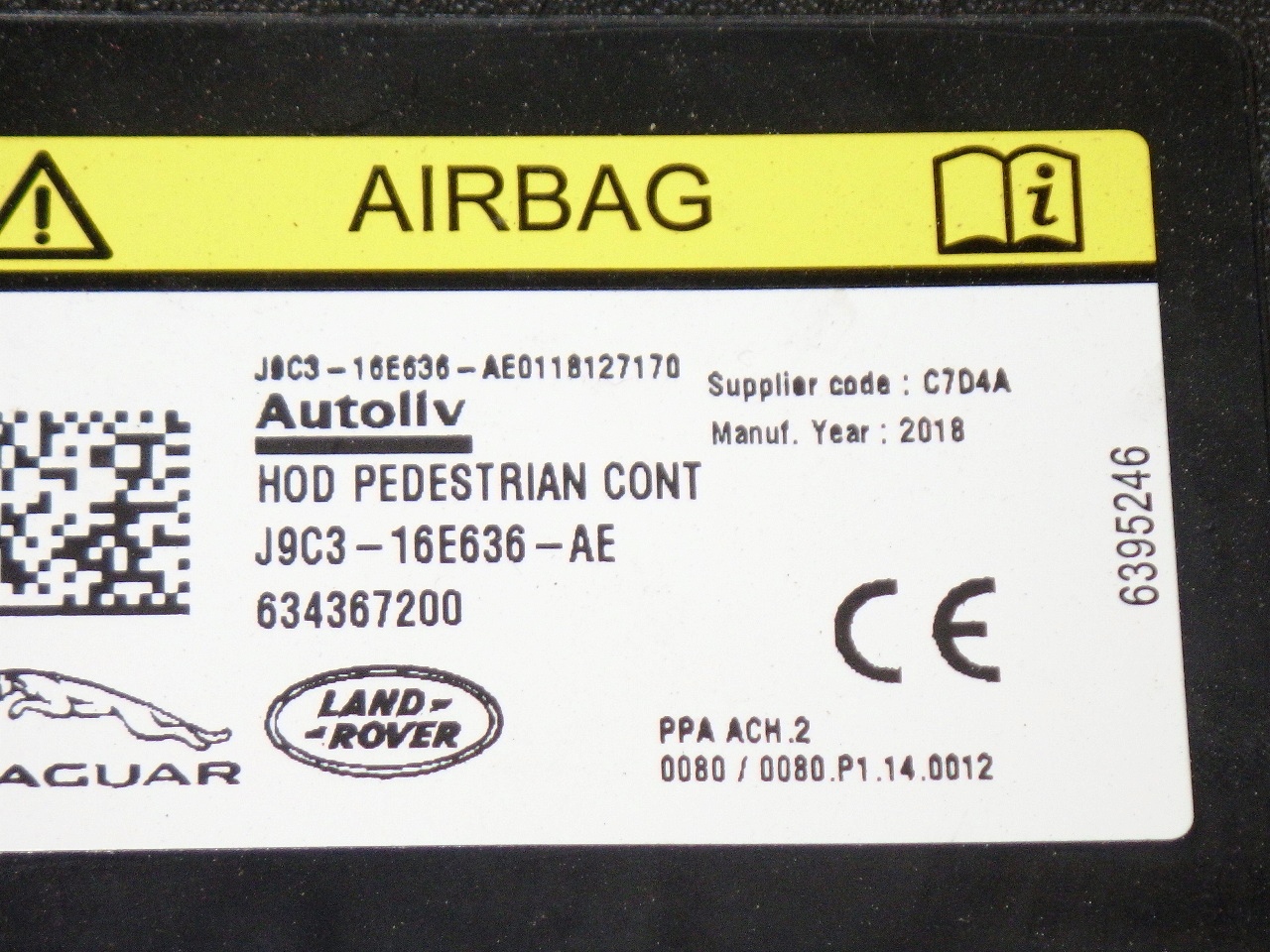 Airbageinheit Fußraum vorne  links JAGUAR I-PACE (X590) EV400 AWD J9C316E636AE - 380952